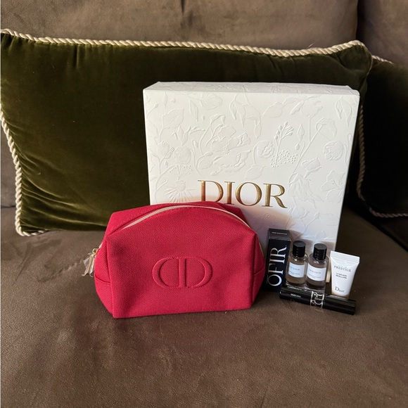Dior Scarlet Cosmetic Bag With Box and Extras - Picture 1 of 4